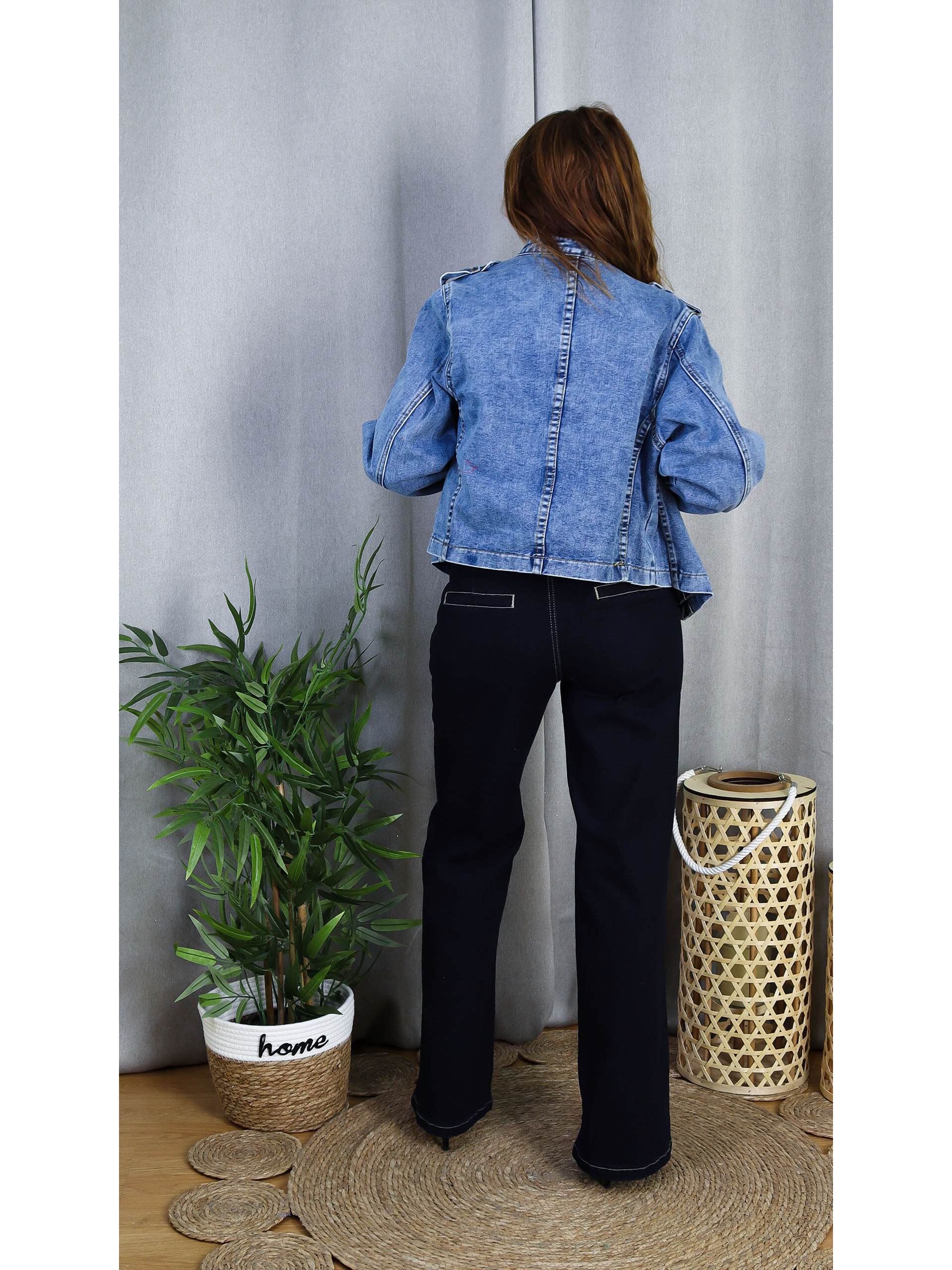Chaqueta Vaquera | Chaqueta Denim de Estilo Militar - LoVi Moda