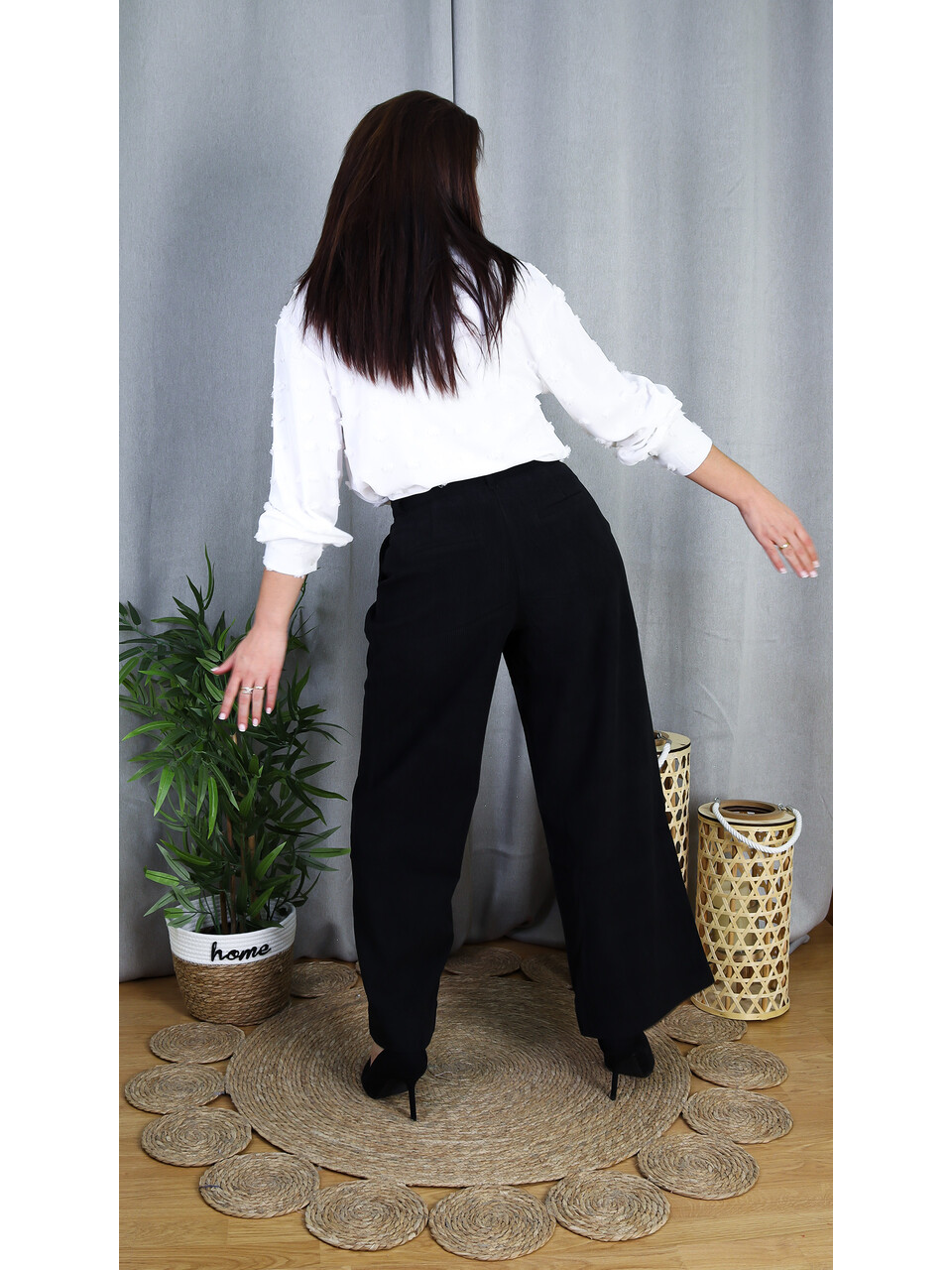 Pantalón Pana Ancho | Pantalón de Pana de Tiro Alto - LoVi Moda