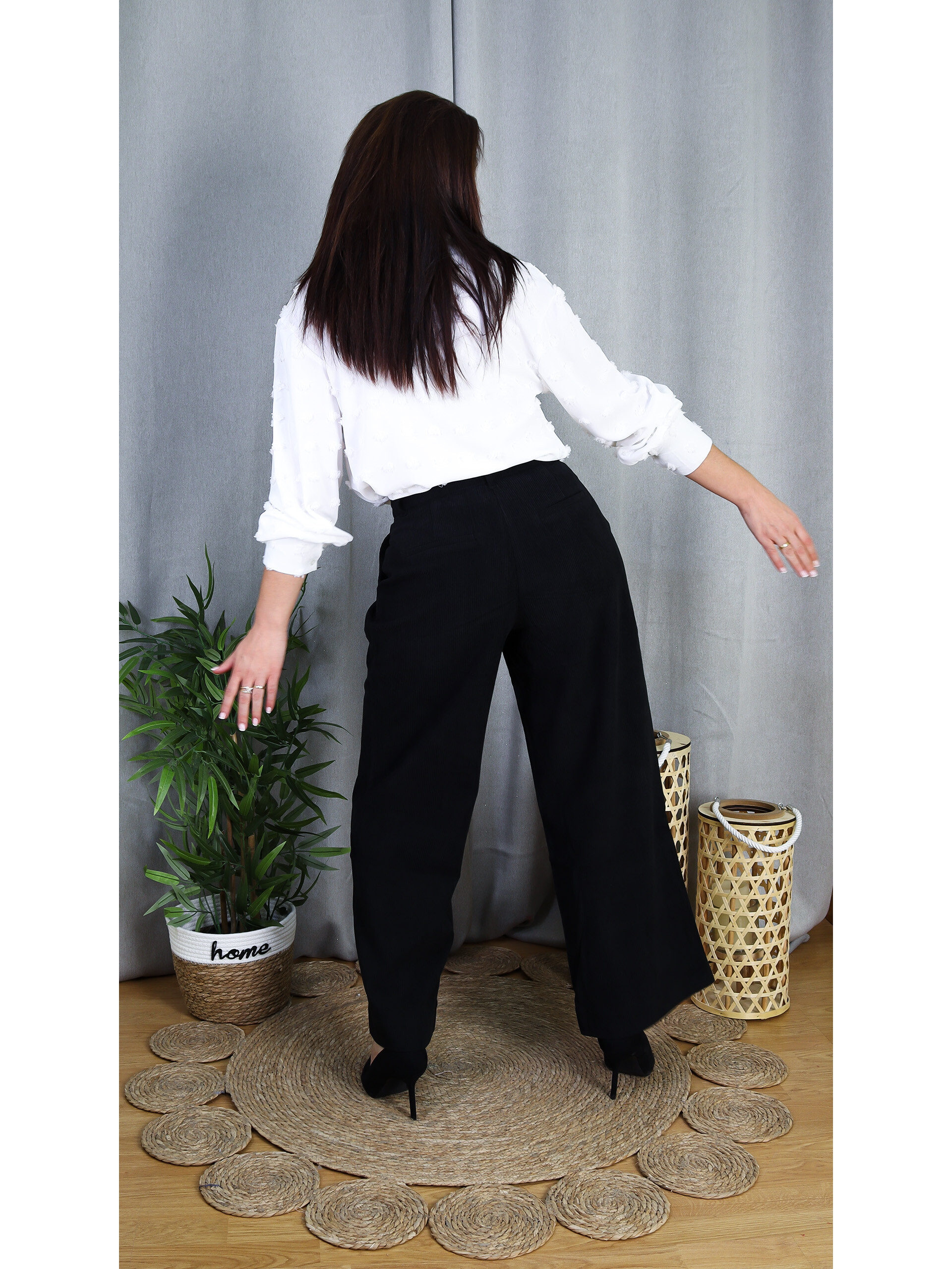 Pantalón Pana Ancho | Pantalón de Pana de Tiro Alto - LoVi Moda