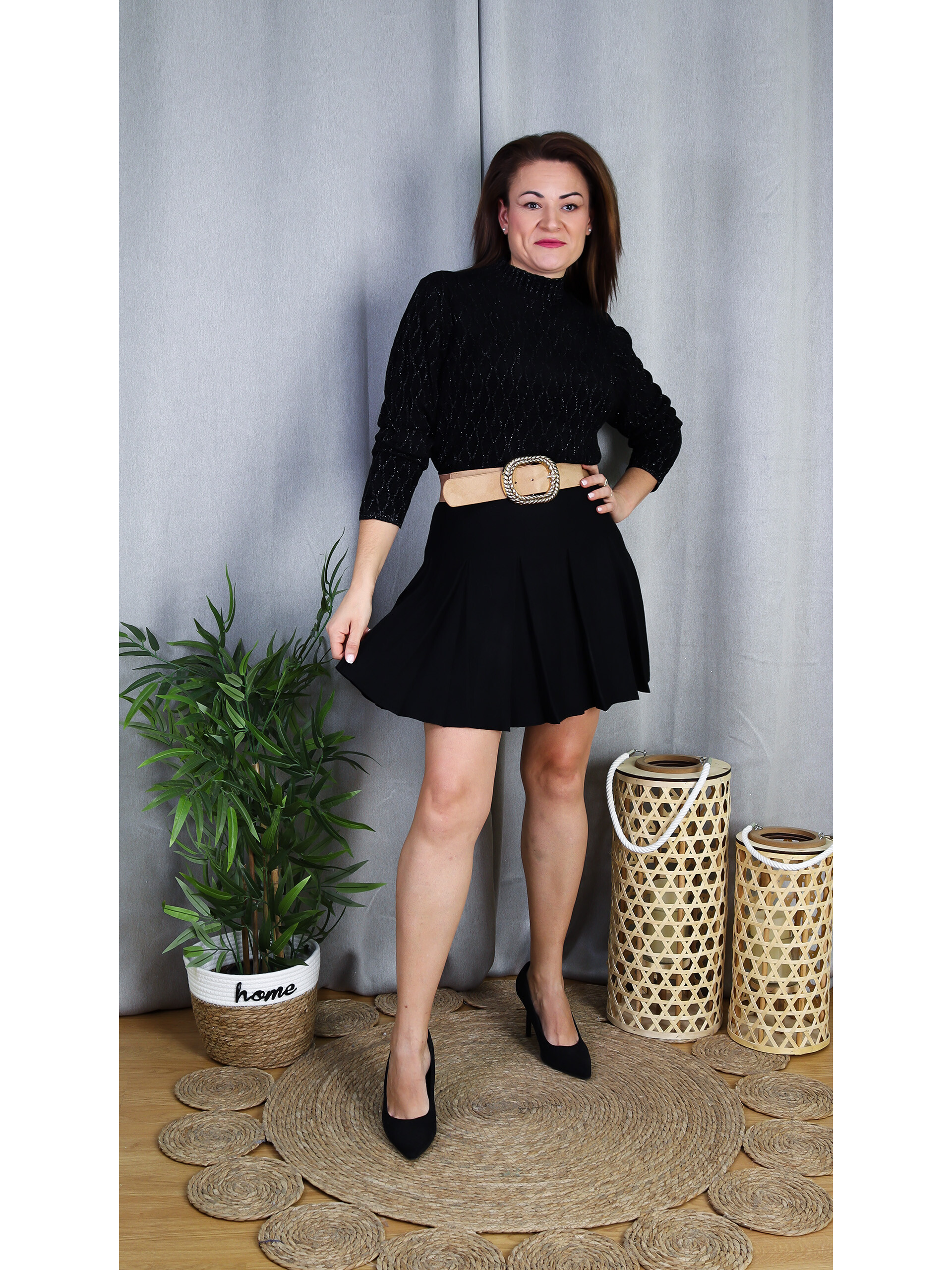 Falda Tablas Plisada | Falda Mini con Vuelo y Cintura Alta - LoVi Moda