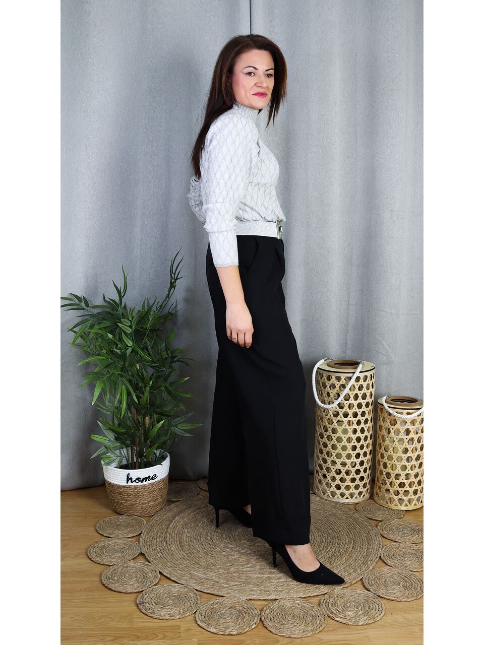 Pantalón Elegante de Pinzas | Pantalón Ancho de Tiro Alto - LoVi Moda