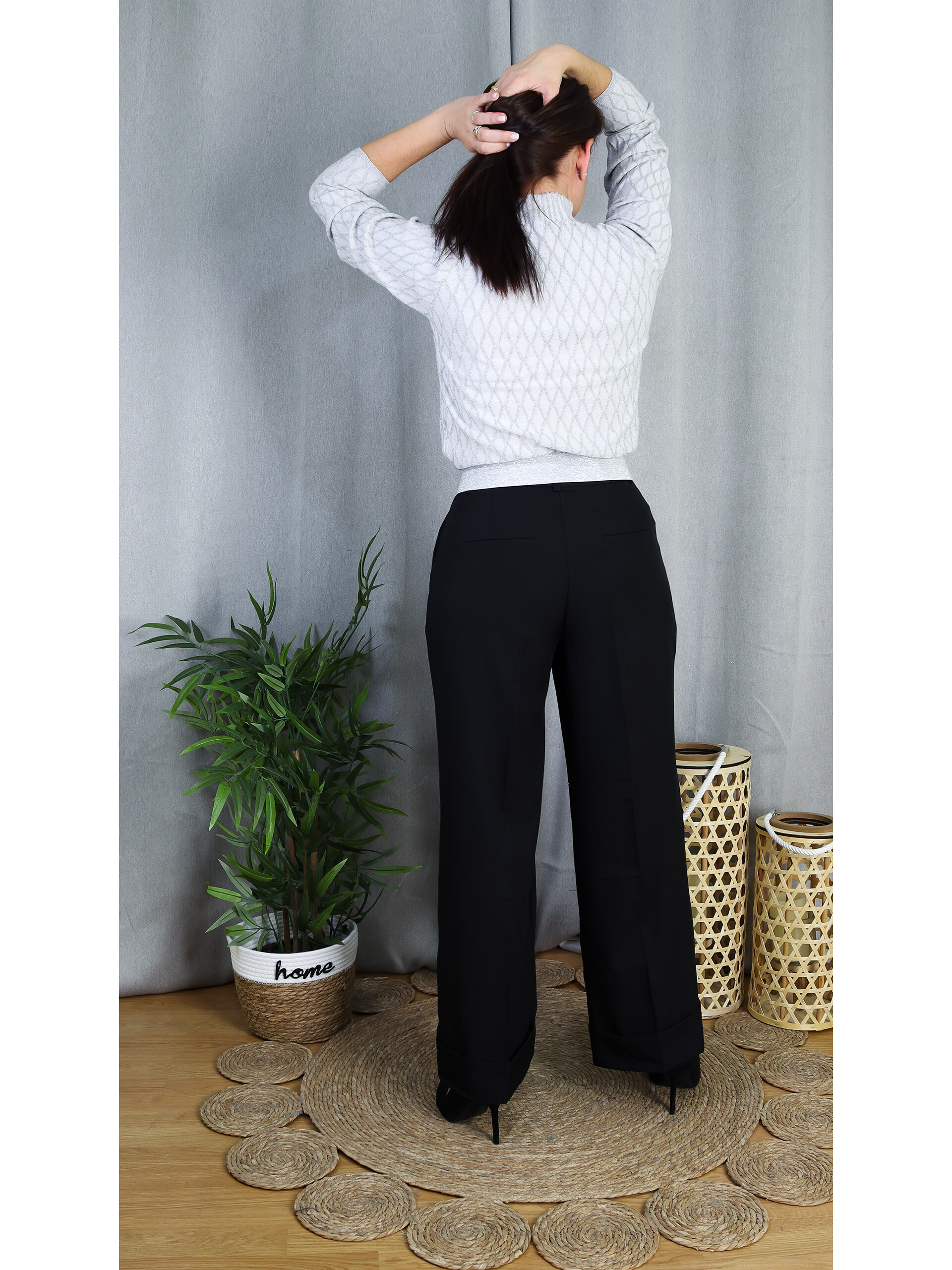 Pantalón Elegante de Pinzas | Pantalón Ancho de Tiro Alto - LoVi Moda