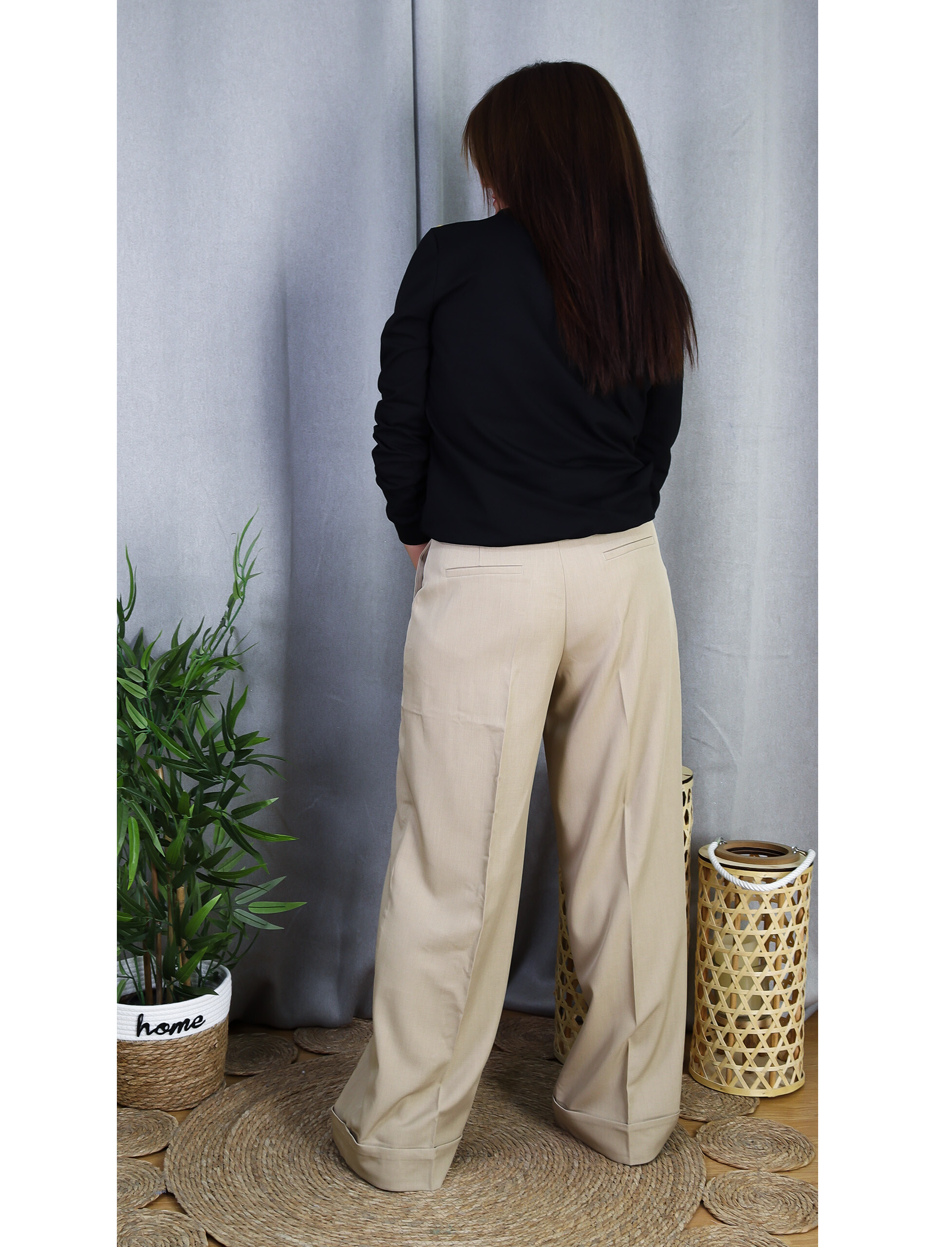Pantalón Elegante de Pinzas | Pantalón Ancho de Tiro Alto - LoVi Moda