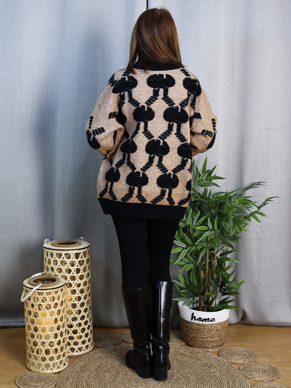Chaqueta de Punto Arac Estampada | Cárdigan Largo de Mujer | LoVi Moda